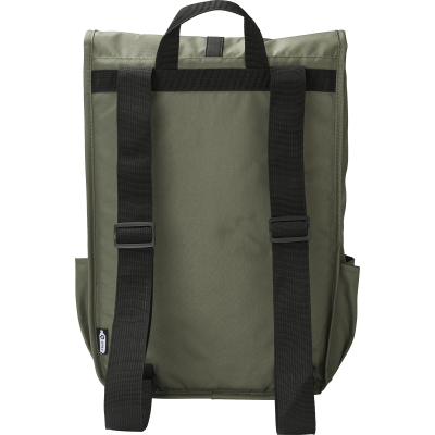 Picture of RPET BACKPACK RUCKSACK in Green.