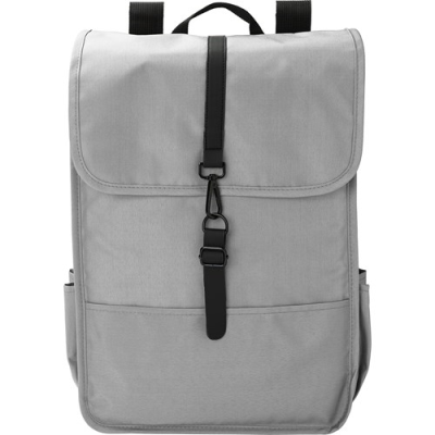 Picture of RPET BACKPACK RUCKSACK in Pale Grey.
