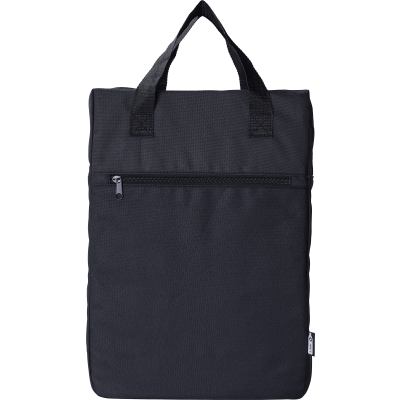 Picture of RPET BACKPACK RUCKSACK in Black.