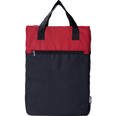 Picture of RPET BACKPACK RUCKSACK in Red.