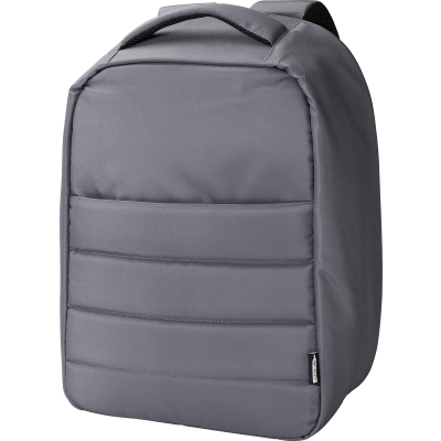 Picture of RPET ANTI-THEFT LAPTOP BACKPACK RUCKSACK in Grey