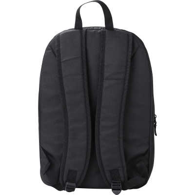 Picture of RPET LAPTOP BACKPACK RUCKSACK in Black.