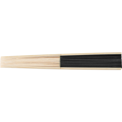 Picture of BAMBOO FAN in Black.