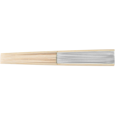 Picture of BAMBOO FAN in White.