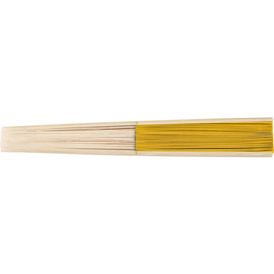 Picture of BAMBOO FAN in Yellow.