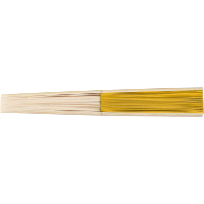 Picture of BAMBOO FAN in Yellow.