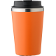 Picture of STAINLESS STEEL METAL DOUBLE WALLED TRAVEL MUG (350ML) in Orange