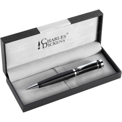 Picture of CHARLES DICKENS® METAL BALL PEN in Black