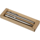 Picture of RECYCLED STAINLESS STEEL METAL PEN SET (2PC) in Silver