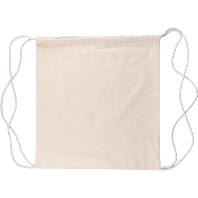 Picture of OEKO-TEX® COTTON DRAWSTRING BACKPACK RUCKSACK (140GM  &  5OZ) in Khaki.