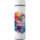 Picture of STAINLESS STEEL METAL DOUBLE WALLED FLASK with Tea Strainer (425Ml) in White