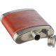 Picture of STAINLESS STEEL METAL HIP FLASK (100ML) in Brown