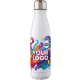 Picture of RECYCLED STAINLESS STEEL METAL SINGLE WALLED BOTTLE (650ML) in White