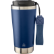 Picture of RECYCLED STEEL DOUBLE WALLED TRAVEL MUG (500ML) in Blue