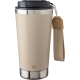 Picture of RECYCLED STEEL DOUBLE WALLED TRAVEL MUG (500ML) in Beige