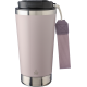 Picture of RECYCLED STEEL DOUBLE WALLED TRAVEL MUG (500ML) in Pastel Pink