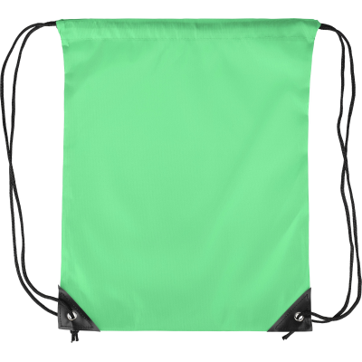 Picture of DRAWSTRING BACKPACK RUCKSACK in Pale Green.