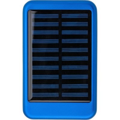 Picture of ALUMINIUM METAL SOLAR POWER BANK (4000 MAH) in Blue