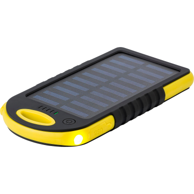 Picture of RUBBER SOLAR POWER BANK (4000 MAH) in Yellow