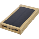 Picture of BAMBOO SOLAR POWER BANK (10000 MAH) in Brown