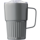 Picture of RECYCLED STAINLESS STEEL METAL DOUBLE WALLED TRAVEL MUG (450ML) in Grey