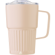 Picture of RECYCLED STAINLESS STEEL METAL DOUBLE WALLED TRAVEL MUG (450ML) in Beige