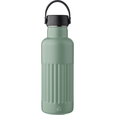 Picture of RECYCLED STAINLESS STEEL METAL DOUBLE WALLED DRINK BOTTLE (500ML) in Green