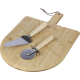 Picture of BAMBOO PIZZA BOARD SET (3PC) in Brown