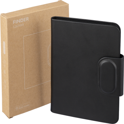 Picture of RECYCLED PU PASSPORT HOLDER (BUILT-IN APPLE FIND MY) in Black