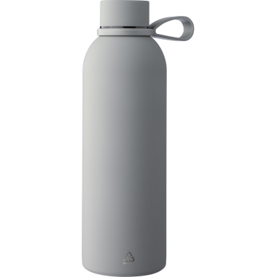 Picture of RECYCLED STAINLESS STEEL METAL DOUBLE WALLED BOTTLE (500ML) in Grey