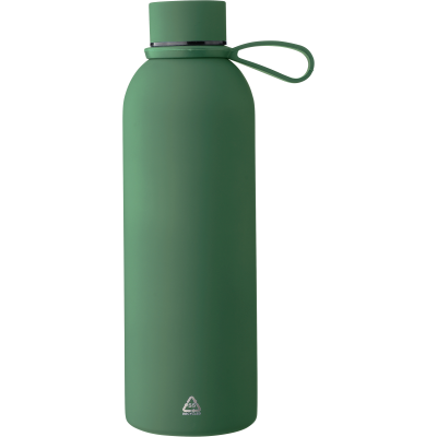 Picture of RECYCLED STAINLESS STEEL METAL DOUBLE WALLED BOTTLE (500ML) in Green