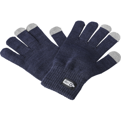 Picture of RPET TOUCH SCREEN GLOVES in Blue