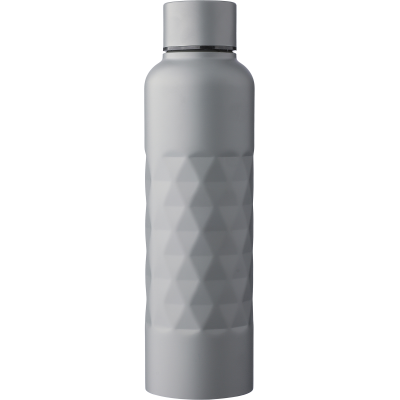 Picture of RECYCLED STAINLESS STEEL METAL SINGLE-WALLED DRINK BOTTLE (800 ML) in Grey