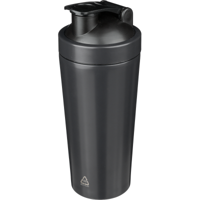 Picture of RECYCLED STAINLESS STEEL METAL SINGLE-WALLED DRINK BOTTLE (750 ML) in Black