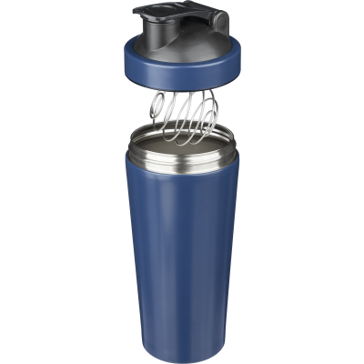 Picture of RECYCLED STAINLESS STEEL METAL SINGLE-WALLED DRINK BOTTLE (750 ML) in Cobalt Blue