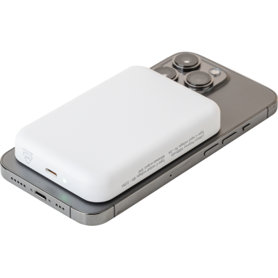 Picture of RECYCLED CORDLESS POWERBANK (5000 MAH) in White