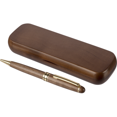 Picture of WALNUT TWIST BALL PEN in Brown