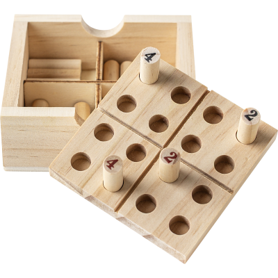 Picture of MINI WOOD SUDOKU SET in Brown