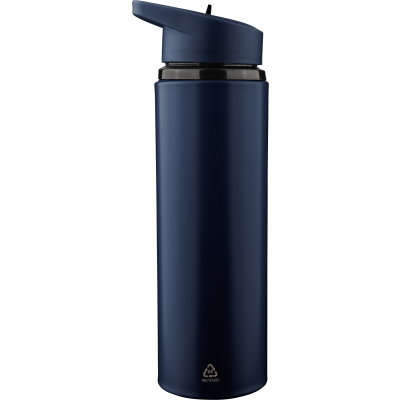 Picture of RECYCLED STAINLESS STEEL METAL DRINK BOTTLE (500ML) in Blue