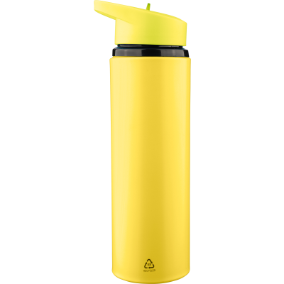 Picture of RECYCLED STAINLESS STEEL METAL DRINK BOTTLE (500ML) in Yellow