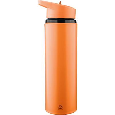 Picture of RECYCLED STAINLESS STEEL METAL DRINK BOTTLE (500ML) in Orange