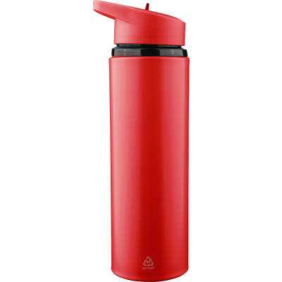 Picture of RECYCLED STAINLESS STEEL METAL DRINK BOTTLE (500ML) in Red