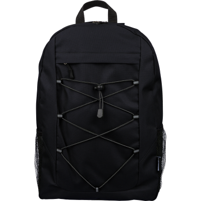 Picture of RPET POLYESTER BACKPACK RUCKSACK in Black