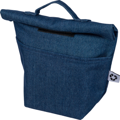 Picture of RECYCLED DENIM COOLER ROLL-TOP BAG in Blue
