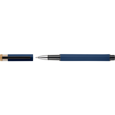 Picture of RECYCLED ALUMINIUM METAL PEN SET in Blue