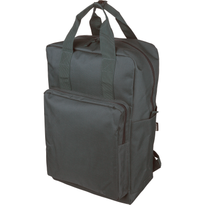 Picture of RECYCLED POLYESTER BACKPACK RUCKSACK in Grey