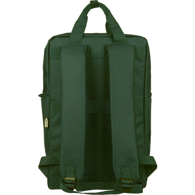 Picture of RECYCLED POLYESTER BACKPACK RUCKSACK in Green