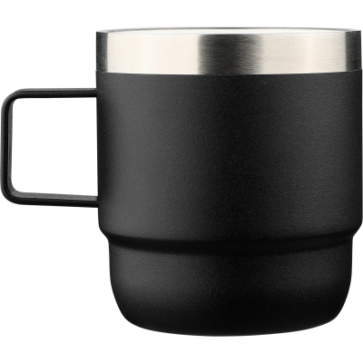 Picture of RECYCLED DOUBLE WALLED MUG (180ML) in Black