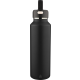 Picture of RECYCLED STAINLESS STEEL METAL DOUBLE WALLED BOTTLE (600ML) in Black