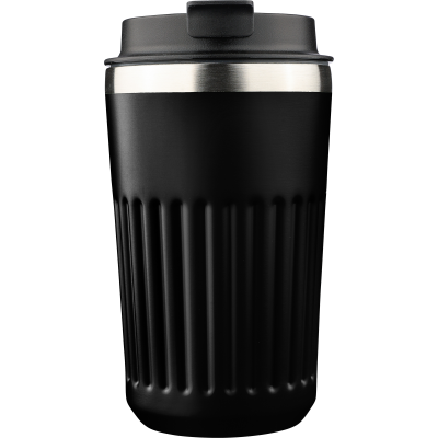 Picture of RECYCLED STEEL TRAVEL MUG (400ML) in Black